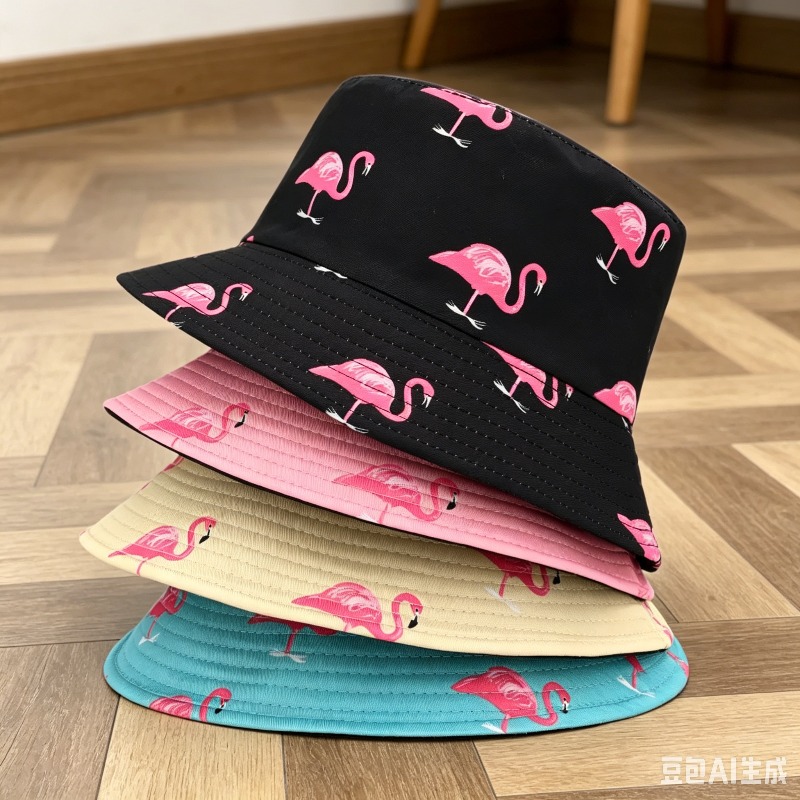Fishing Equipment For Beginners - Chapéu Bucket Reversível Estampa Flamingo Unissex
