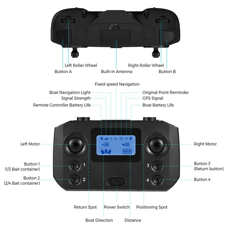 Controle Remoto ABKQ para Barc - Fishing Equipment For Beginners avaliação e preço