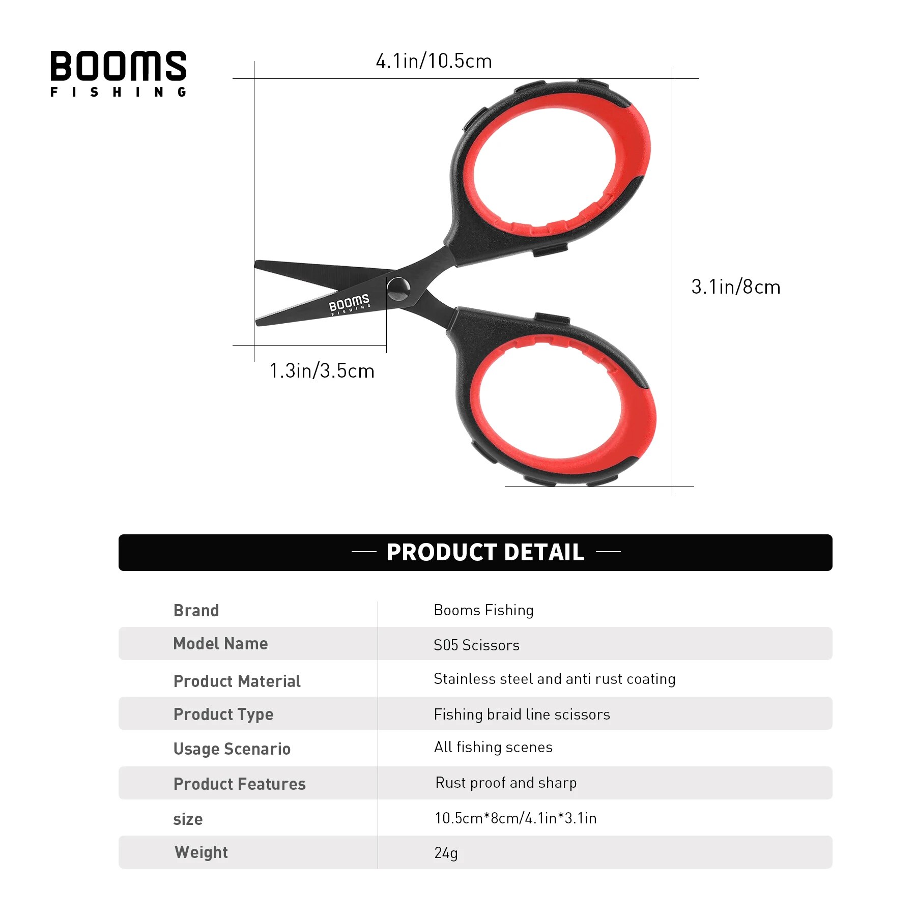 Booms Fishing-S05 Braid Wire S - Braided Fishing Line avaliação e preço
