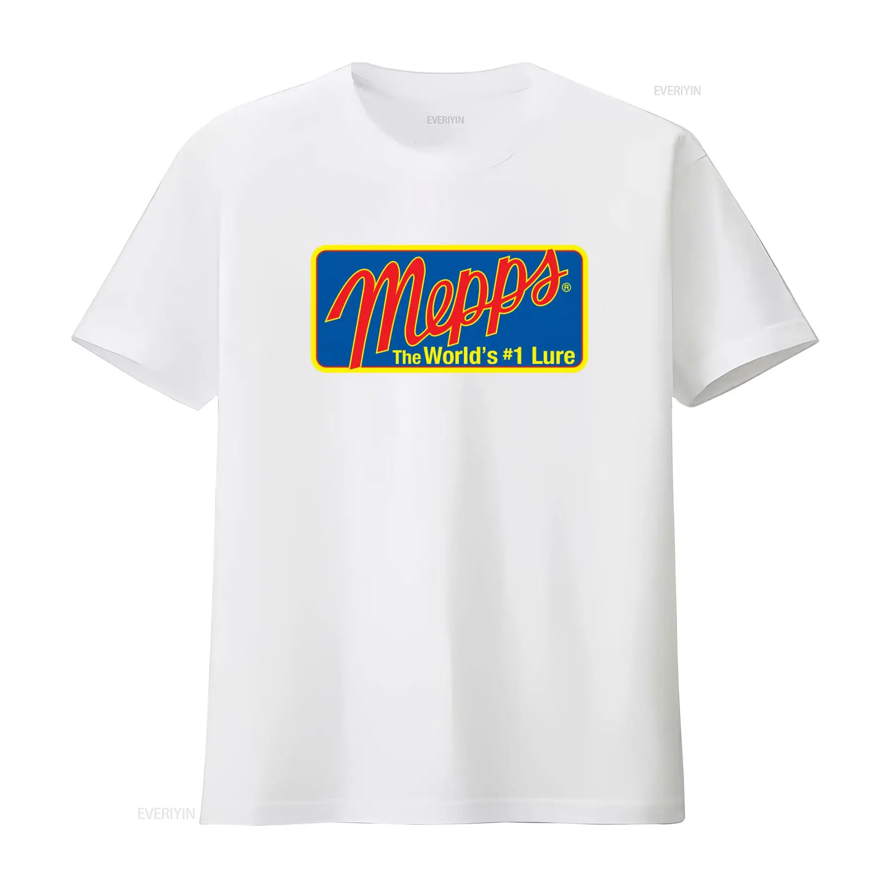 Camiseta com logotipo Mepps Fi - Fishing Lure avaliação e preço